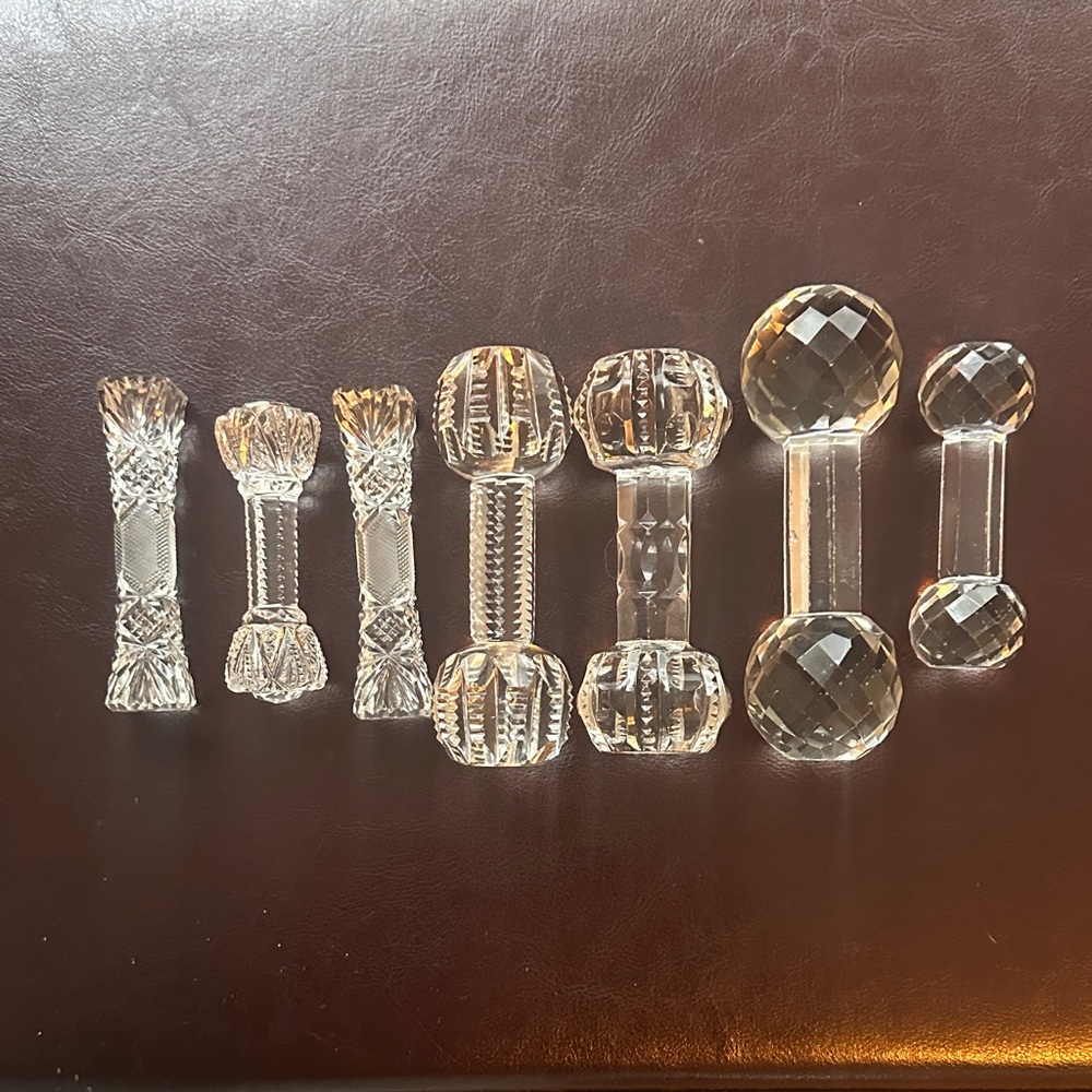 Vintage Elegant Crystal Glass knife rests